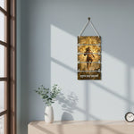 Lord Hanuman Wooden Hanging Wall Décor – “Hanuman Sada Sahayate” (16×9”) | Love Craft Gifts