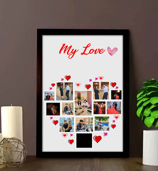 Valentine Special -Personalized Multi Photo Frame For Loved One-8x12