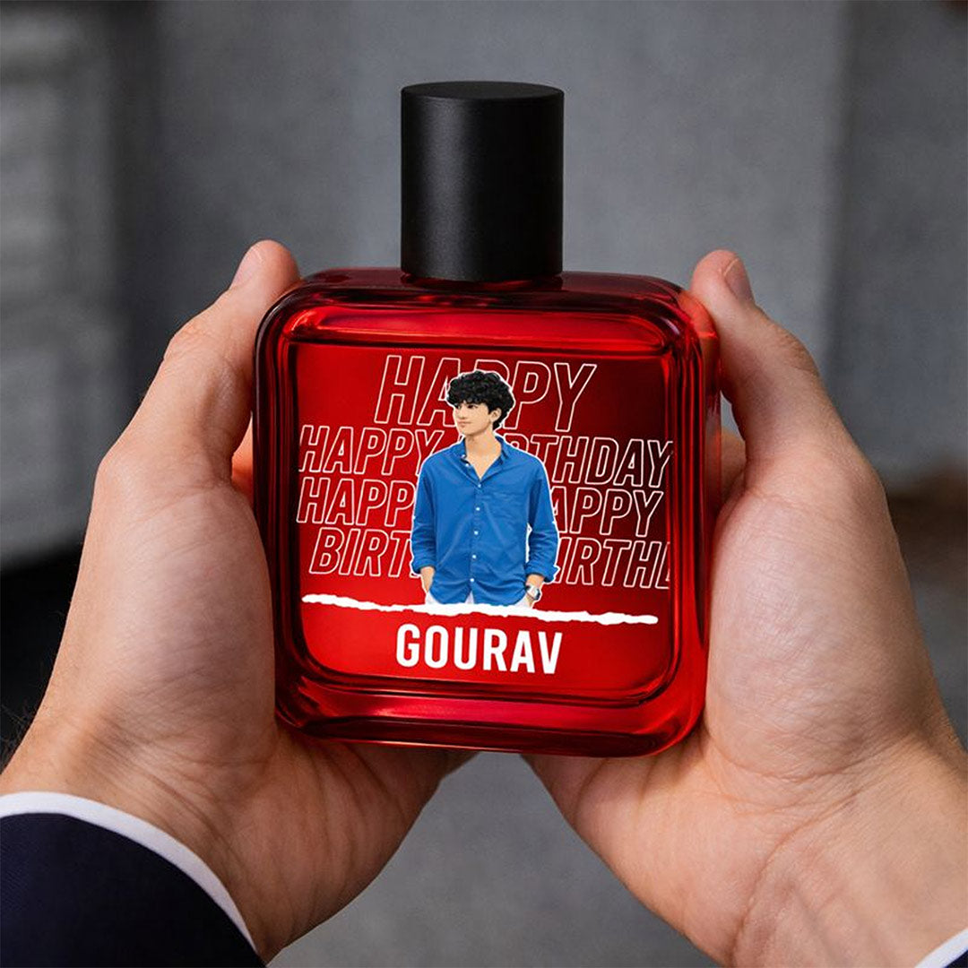 Personalized Happy Birthday Wild Stone Ultra Sensual Perfume – 100ml | Custom Name & Photo Bottle | Love Craft Gifts