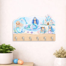 Personalized Mermaid Wooden Key Holder (6x10")