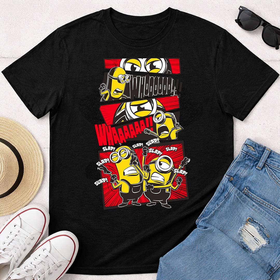Minion Comic Graphic Print Black T-Shirt – Unisex Casual Wear | Love Craft Gifts