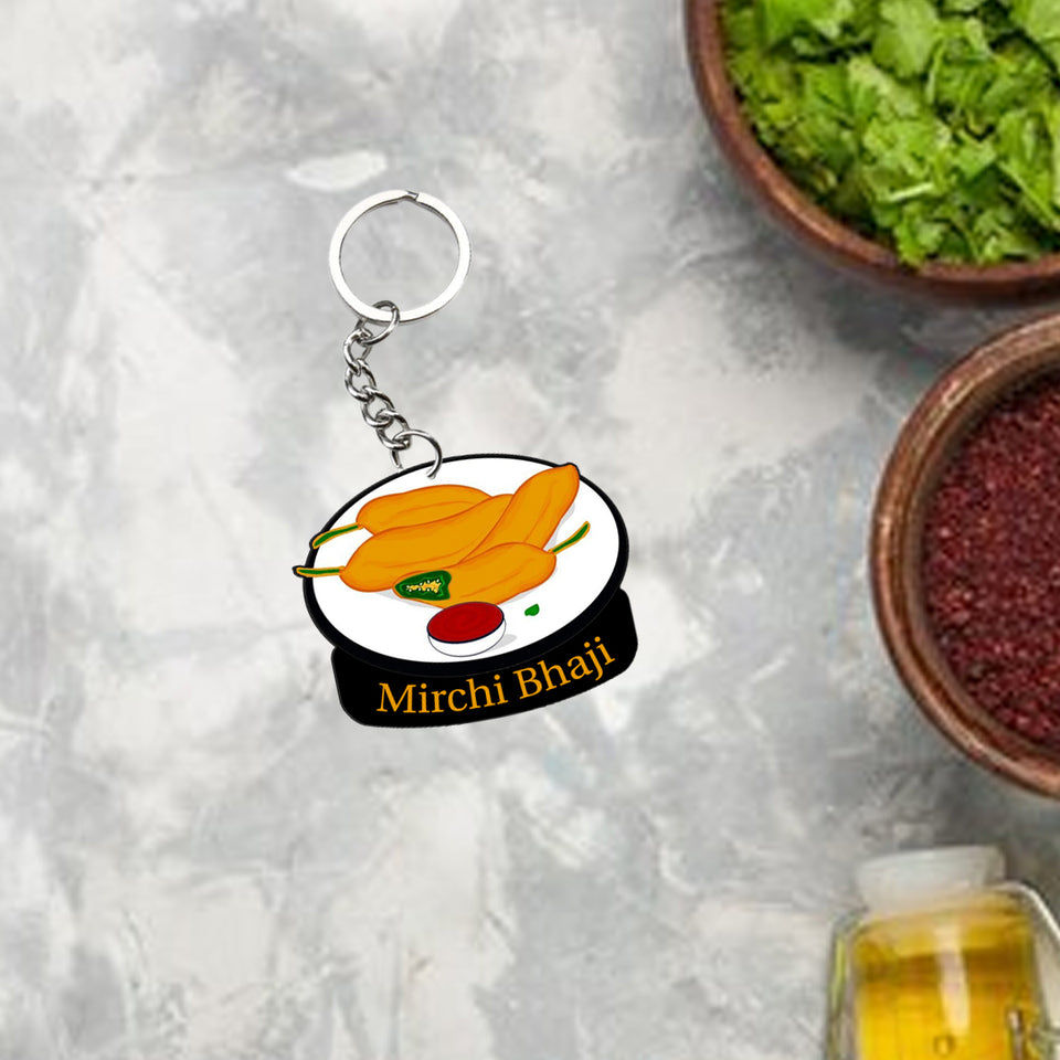 Customized Indian Food Keychain With Name | Love Craft Gifts