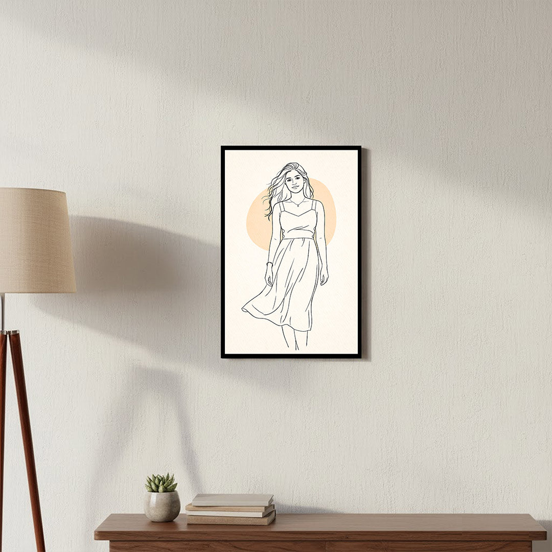 Minimalist Line Art Wall Frame (8×12”) | Love Craft Gifts