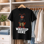Wake Up Gen Z Cockroach Graphic T-Shirt for Men & Women | Viral Satirical Streetwear Tee Inspired by Internet Youth Culture - Black | Available in S, M, L, XL & XXL | Love Craft Gifts™