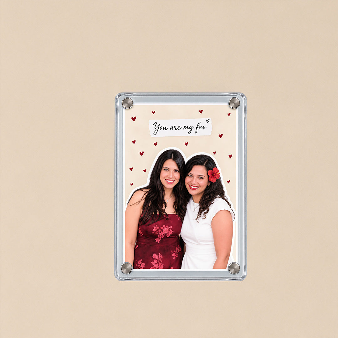 Personalized Best Friend Acrylic Photo Fridge Magnet | Unique Gift for Bestie | Love Craft Gifts™