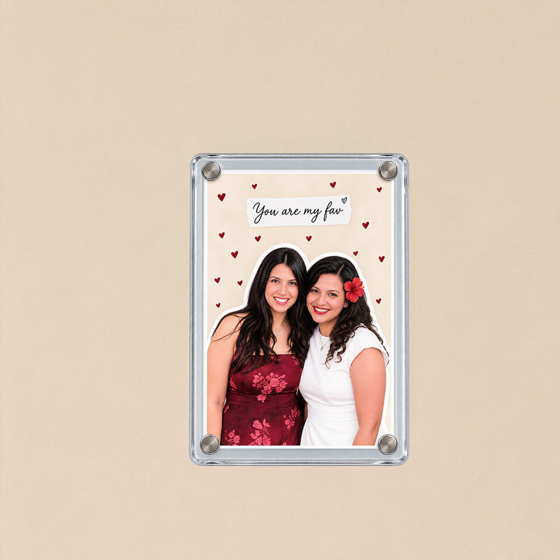 Personalized Best Friend Acrylic Photo Fridge Magnet | Unique Gift for Bestie | Love Craft Gifts™