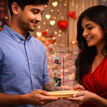 Personalized “Our Love Story” Acrylic Frame – Table Top (6×8 Inch) | Love Craft Gifts