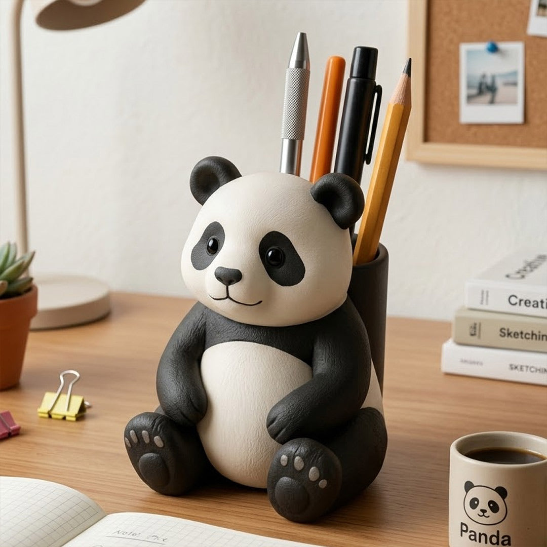 Personalized Panda Pen Holder – Custom Name Cute Panda Desk Organizer Gift | Love Craft Gifts™