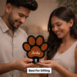 Personalized Paw Shape Key Holder with Name – Custom Wooden Pet Wall Hook for Dog & Cat Lovers | Love Craft Gifts™