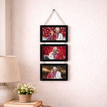 Personalized 3 Photo Wall Hanger(6x14 Inch)