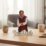 Personalized Cartoon Name Table Stand – Best Dad Edition (7×6 Inch) | Love Craft Gifts