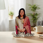 Personalized Cartoon Name Table Stand – Best Mother Edition (7×6 Inch) | Love Craft Gifts