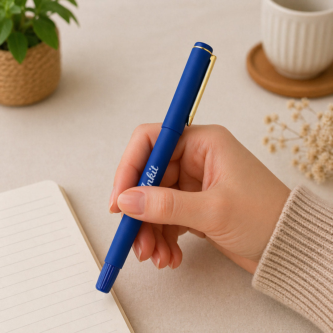Personalized Blue Pen (Standard Size) – Stylish Custom Name Writing Gift for Professionals | Love Craft Gifts™