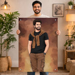 Personalized Toony Cartoon Acrylic Wall Frame for Boys (24x36 Inch) – Custom Photo Portrait Wall Décor | Love Craft Gifts