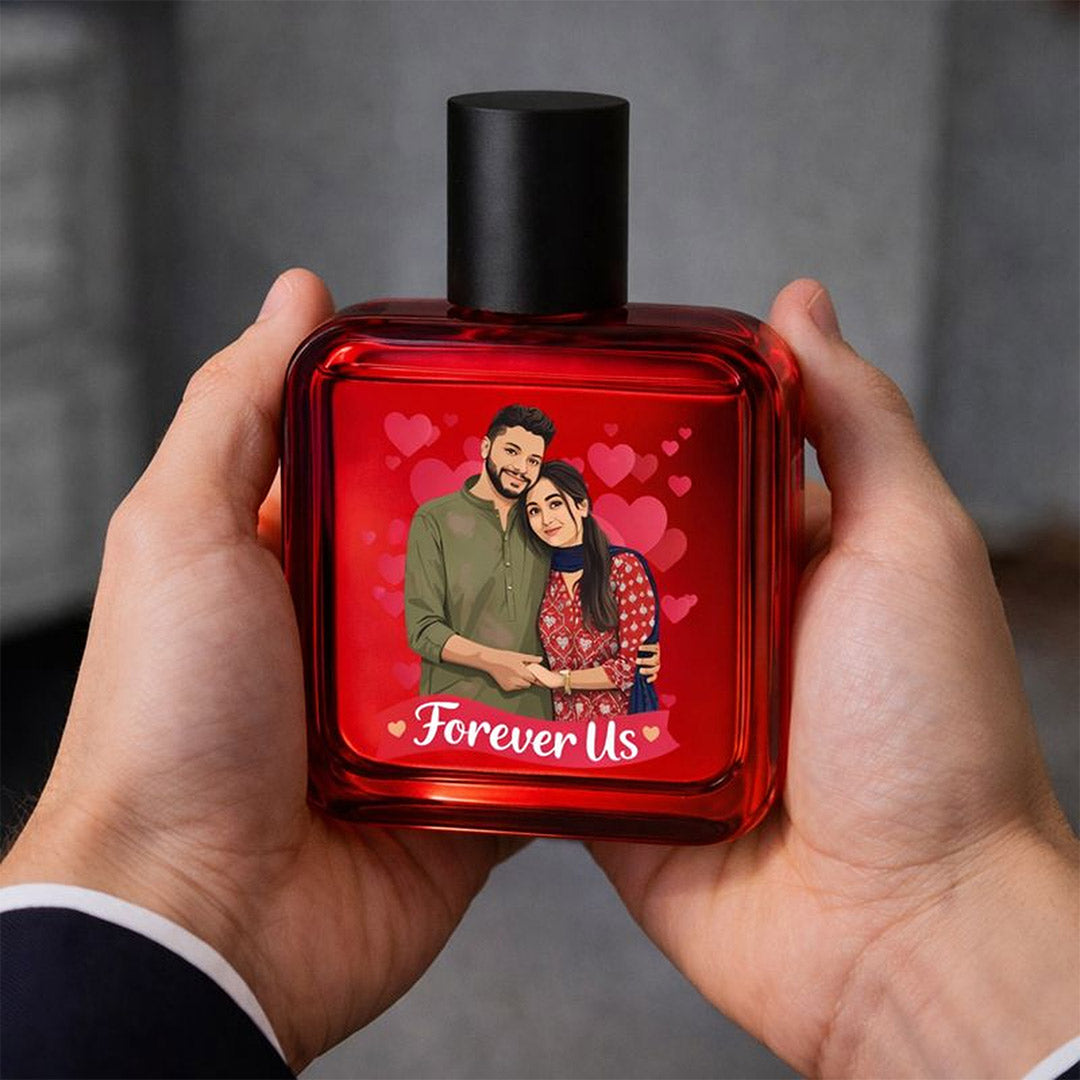 Personalized Happy Anniversary Perfume Bottle – Custom Photo & Name | Wild Stone Ultra Sensual 100ml | Love Craft Gifts