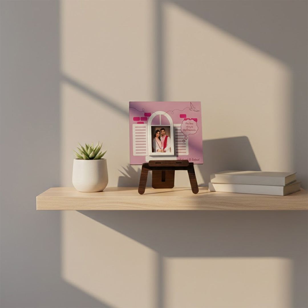 ✨ Personalized Photo Table Frame (6 × 8 Inch)