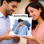 Personalized Boy Photo Cushion Pillow – Custom Soft Memory Cushion Gift for Him (10x10 Inch) | Love Craft Gifts