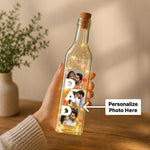 Personalized Dad Photo LED Bottle Lamp (Standard Size) – Custom Father Memory Light Gift with Photos | Love Craft Gifts™
