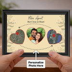 Personalized Long Distance Relationship Map Frame Custom Photo Couple Gift 8x12" | Love Craft Gifts