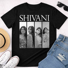 Personalized Name & Photo Collage Black T-Shirt