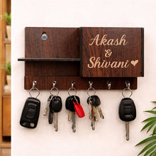 Personalized Wooden Watch & Key Holder| Organizer for Keys & Watches (7x4")