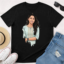 Personalized Drip Effect Photo T-Shirt-Black Tee for Men