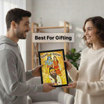 Premanand Maharaj Ji & Radha Krishna Divine Devotional Wall Photo Frame (8×12”) | Love Craft Gifts