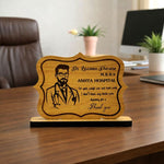 Personalized Doctor Wooden Photo Name Plate – Table Top Desk Gift (5×7 Inch) | Love Craft Gifts