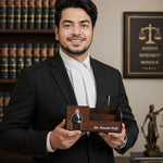 Personalized Advocate Wooden Desk Organizer (7x3 Inch) – Custom Name & Photo Pen Stand Gift | Love Craft Gifts™