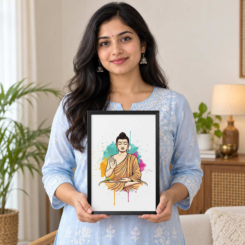 Lord Buddha Meditation Frame | Peaceful Spiritual Wall Décor | Love Craft Gifts™