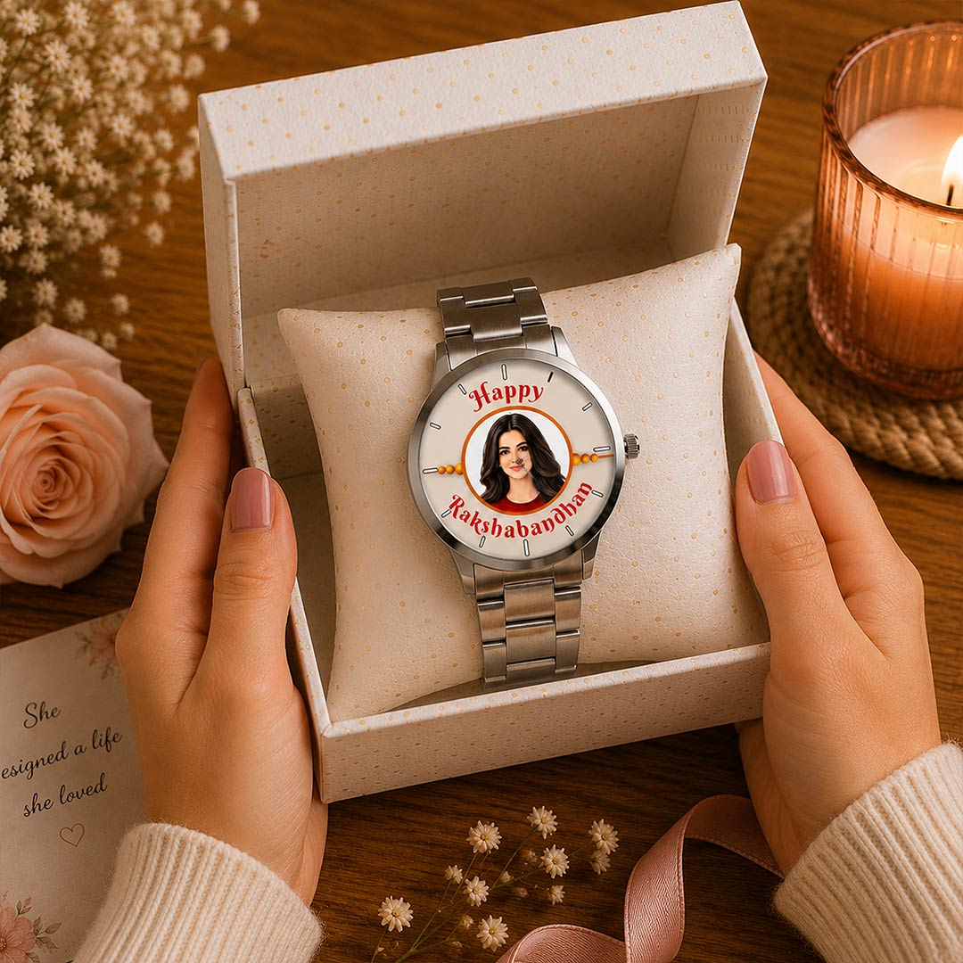 Personalized Photo Watch for Women | Stainless Steel Wrist Watch with Premium Gift Box | Birthday, Anniversary & Gift for Her | Love Craft Gifts™