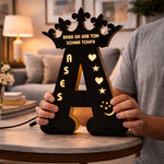 Personalized Alphabet A LED Name Lamp – Custom Initial A Night Light | Love Craft Gifts