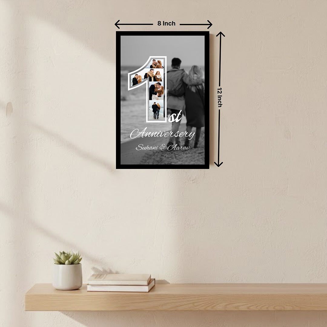 Personalized Anniversary Photo Frame – Custom Couple Photo Collage Wall Frame | Love Craft Gifts