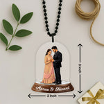 Personalized Couple Car Hanging Pendant – Custom Name Romantic Rear View Mirror Charm (3 Inch) Wedding & Love Gift | Love Craft Gifts