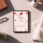 Personalized Valentine’s Day Love Message Photo Frame (8×12”) | Love Craft Gifts