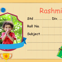 Personalized School Pattern Name Slips | 12x18" Sheet with 36 Labels