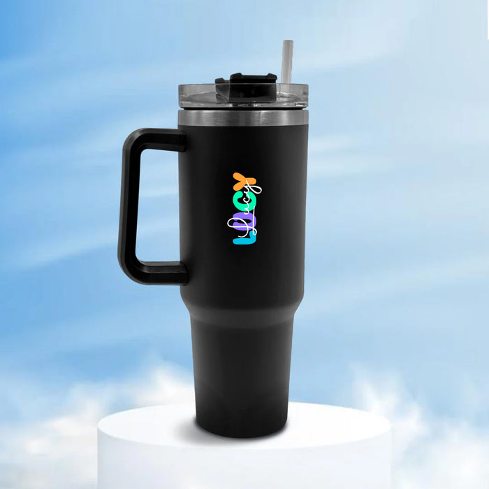 Personalized  Stainless Steel Tumbler With Straw