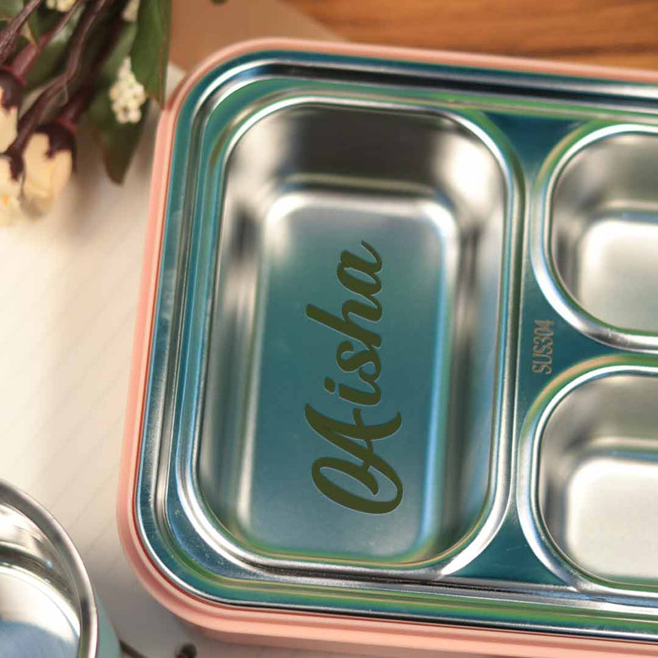 Custom Stainless Steel  Lunch Box | 3 Compartments