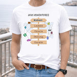 Personalized 2025 Adventures Travel T-Shirt – Custom Name Vacation Goals Tee | Love Craft Gifts