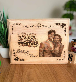 Valentine's Wooden Engraving Frame