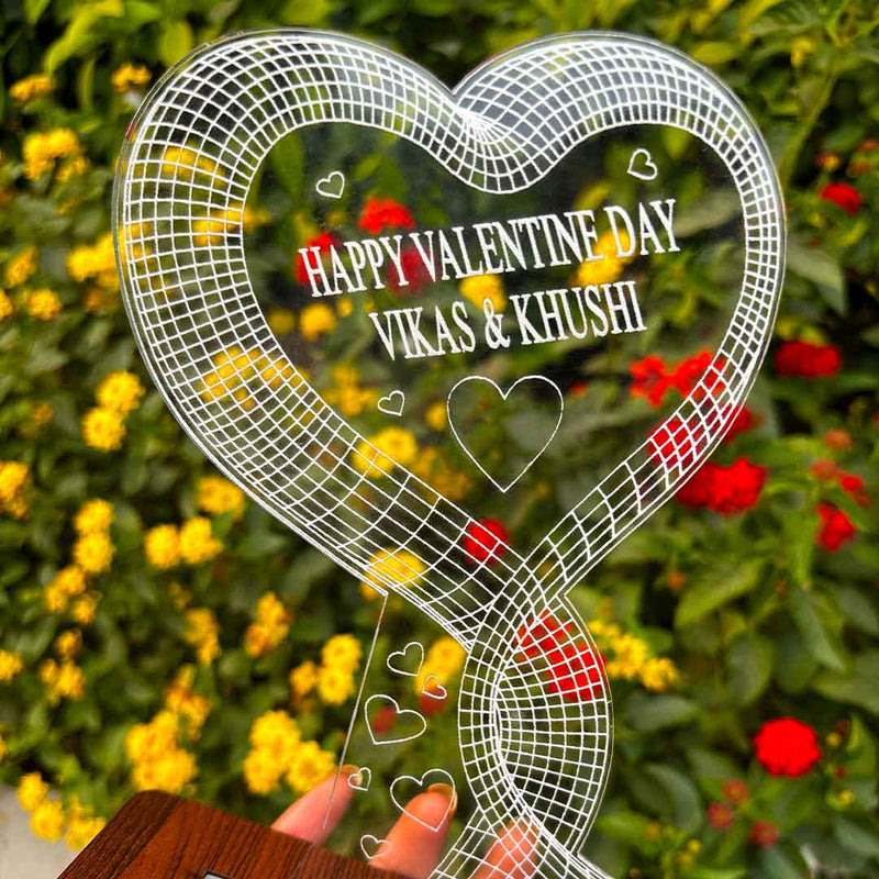 Valentine Specical -Customized 3D Acrylic Multilight LED Lamp