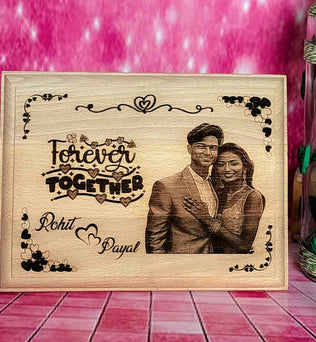 Valentine's Wooden Engraving Frame