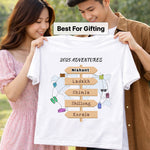 Personalized 2025 Adventures Travel T-Shirt – Custom Name Vacation Goals Tee | Love Craft Gifts