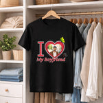 I Love My Boyfriend Personalized Photo T-Shirt – Custom Picture Print | Love Craft Gifts