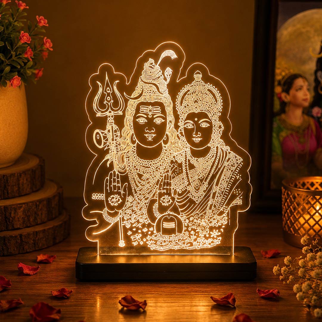 Mahadev Parvati Car Dashboard Lamp