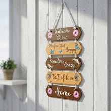Welcome Home Wooden Hanging Wall Décor (9×14”)