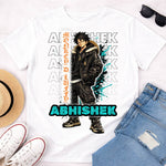 Personalized Monkey D Luffy Anime Name T-Shirt for Men & Women – Custom Printed White Graphic Tee | Love Craft Gifts