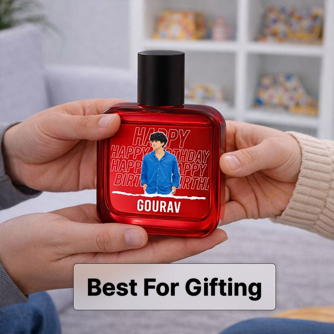 Personalized Happy Birthday Wild Stone Ultra Sensual Perfume – 100ml | Custom Name & Photo Bottle | Love Craft Gifts