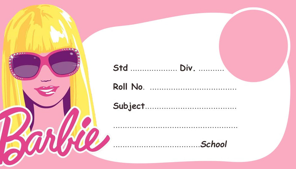 Barbie Personalized Name Slips