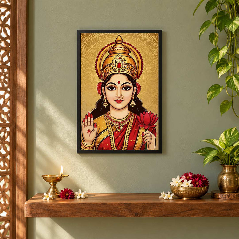 Maa Lakshmi Devotional Frame | Diwali & Housewarming Gift | Love Craft Gifts™